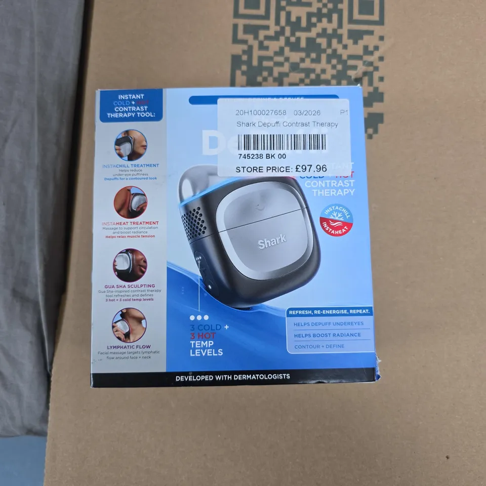 SHARK DEPUFFI INSTANT COLD + HOT CONTRAST THERAPY TOOL – FACIAL SKIN CARE DEVICE