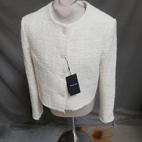 MASSIMO DUTTI JACKET IN CREAM SIZE 8