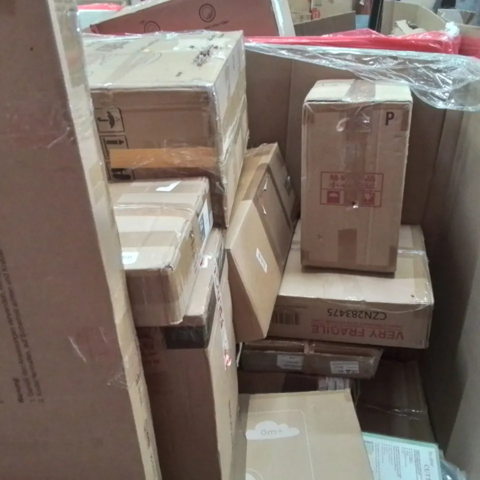 PALLET CONTAINING ASSORTED PRODUCTS INCLUDING: ELECTRIC COOKER, HEATED THROW, AIR COOLER, 19" LED TV, ELLIPTICAL MACHINE ECT