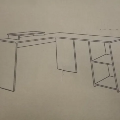 PALLET OF APPROXIMATELY 18 BOXED L-SHAPED COMPUTER DESKS 