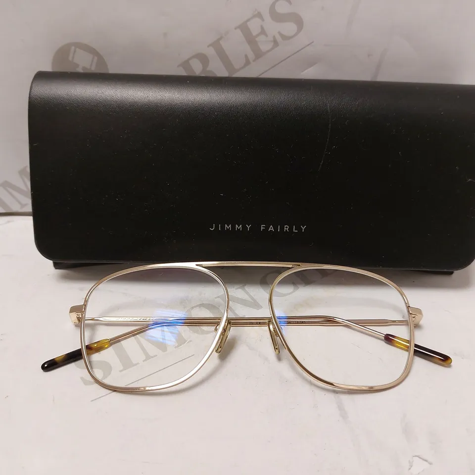 JIMMY FAIRLY THE ROSS LIGHT GOLD SUNGLASSES
