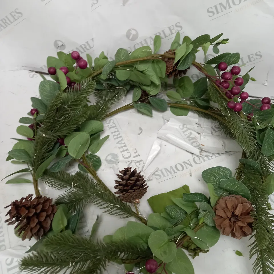 SARA DAVIES FAUX EUCALYPTUS & BERRY GARLAND