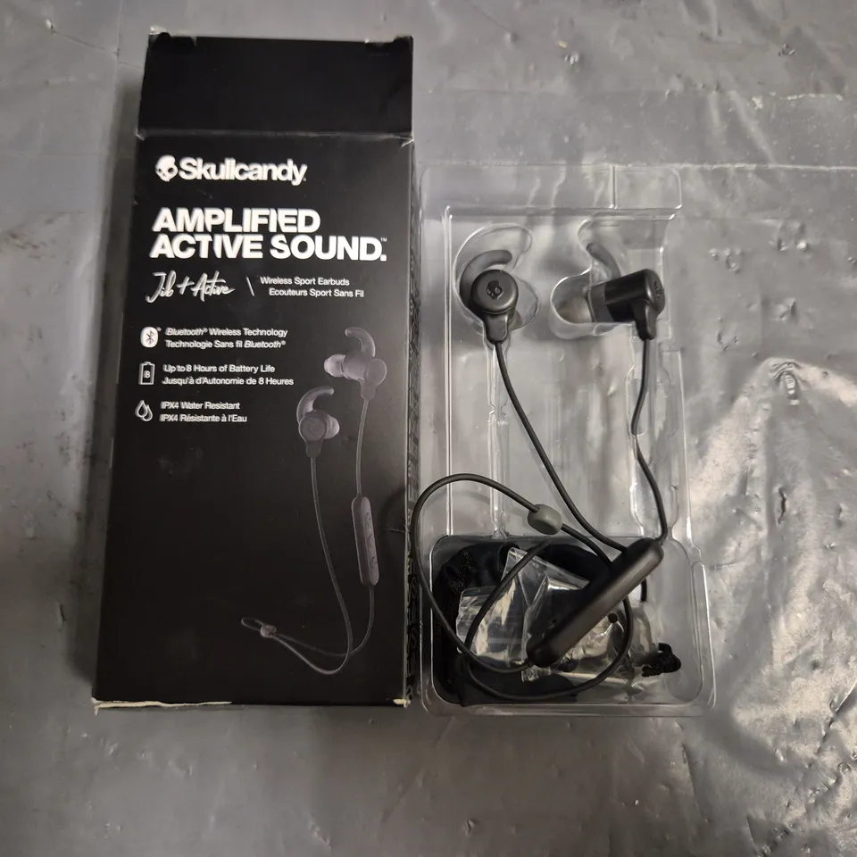 SKULLCANDY WIRELESS SPORTS EARBUDS - BLACK