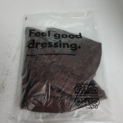 BAGGED NEVER FULLY DRESSED CHOCOLATE AND BLACK LACE T-SHIRT DRESS - UK 12