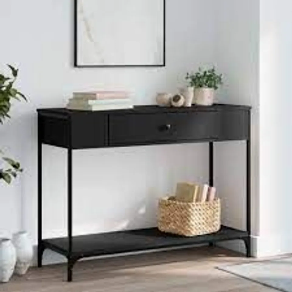 BOXED HAVA CONSOLE TABLE - BLACK (1 BOX)