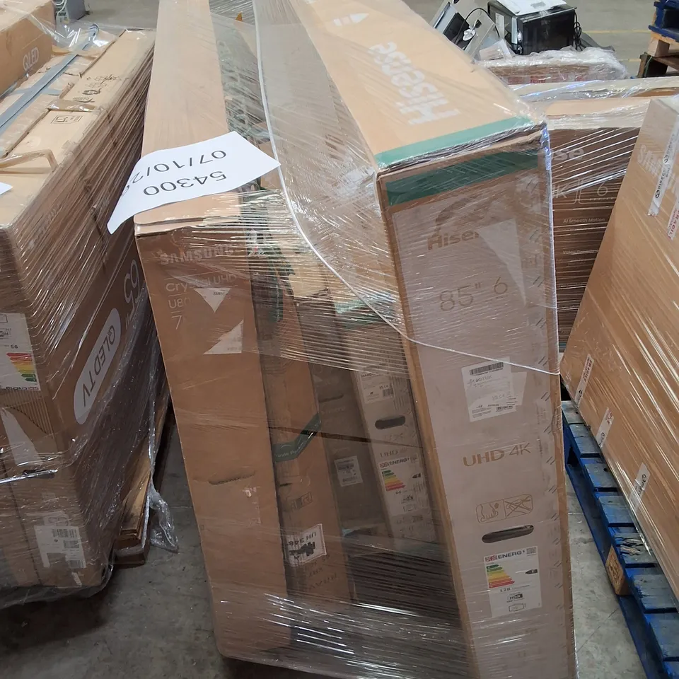PALLET CONTAINING 5 ASSORTED DAMAGED TVS