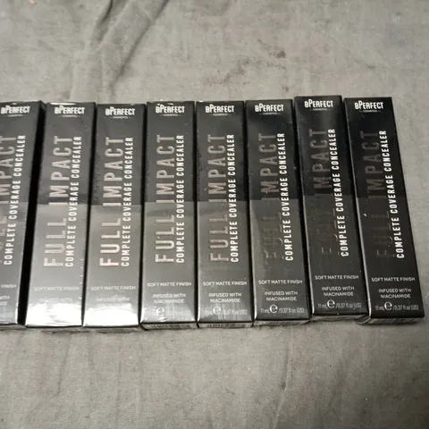 LOT OF 8 SEALED B.PERFECT FULL IMPACT 11ML COMPLETE COVERAGE CONCEALERS