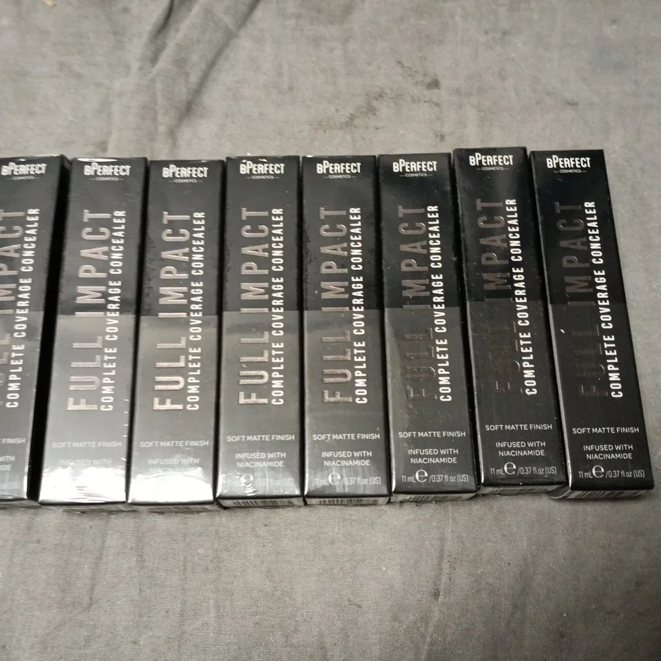 LOT OF 8 SEALED B.PERFECT FULL IMPACT 11ML COMPLETE COVERAGE CONCEALERS