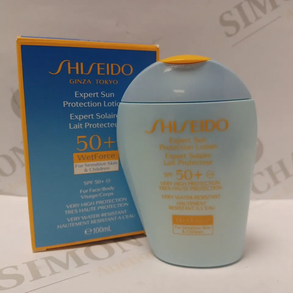 SHISEIDO EXPERT SUN PROTECTION LOTION WETFORCE FOR SENSITIVE SKIN AND CHILDREN SPF50+ 100ML
