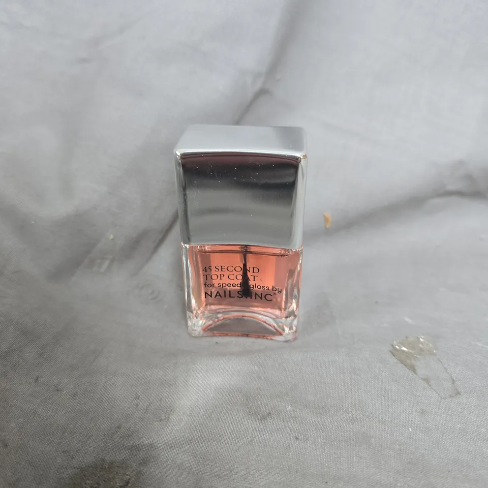 Nails Inc 45 Second Top Coat Nail Polish Top Coat Pink Tint
