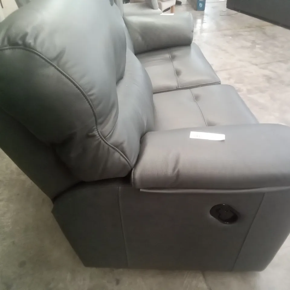 DESIGNER G PLAN MADE STRATFORD 2 SEATER MANUAL RECLINER DBL SOFA - CAMBRIDGE PETROL BLUE LEATHER 