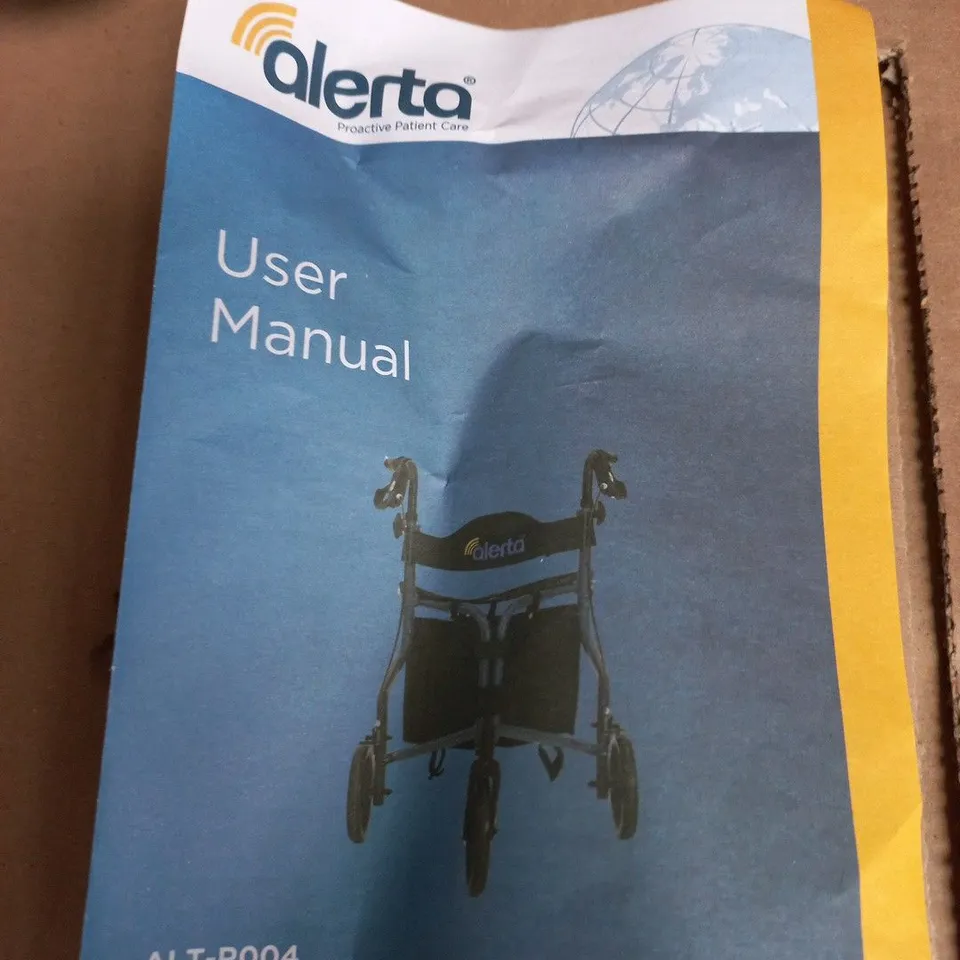 ALERTA ALT-R004 THREE-WHEEL ALUMINIUM ROLLATOR – UK VERSION