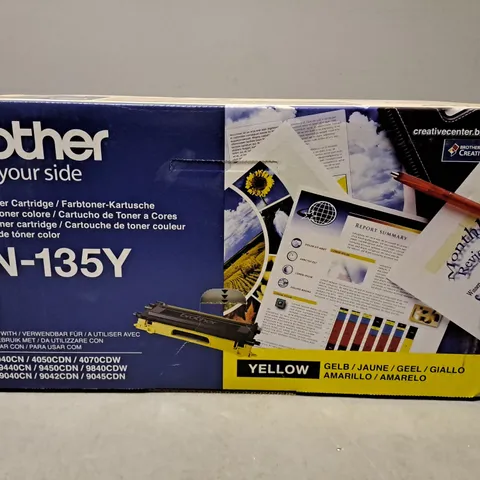 BROTHER TN135Y ORIGINAL YELLOW TONER CARTRIDGE