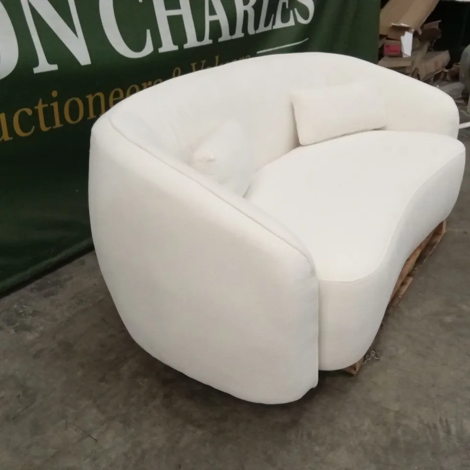 DANETTI ZOEY IVORY BOUCLE 2 SEATER SOFA RRP £999