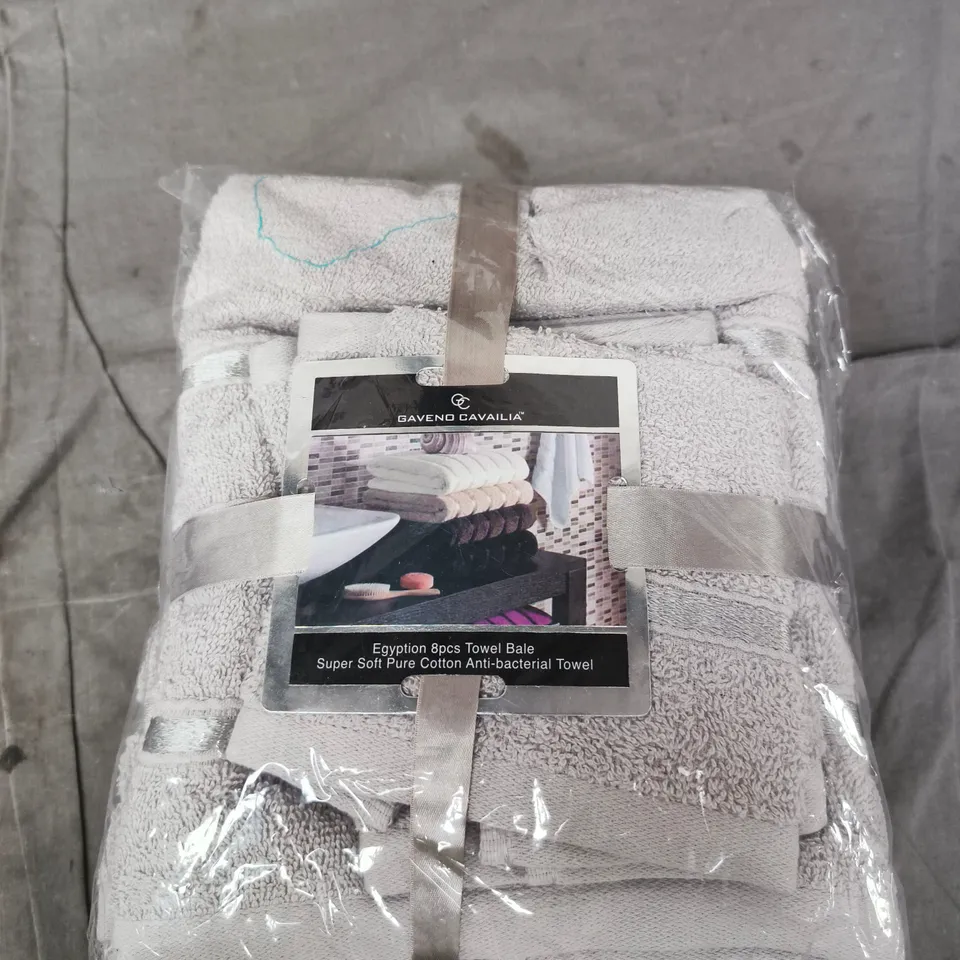 GAVENO CAVILIA EGYPTIAN 8-PIECE TOWEL BALE – SUPER SOFT PURE COTTON BATH TOWELS