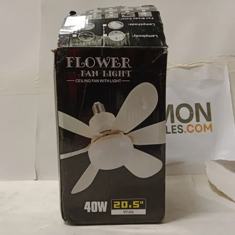 BOXED FLOWER FAN LIGHT CEILING FAN WITH LIGHT β 40W, 20.5" WIDE