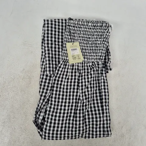 NOBODY'S CHILD TIZZY JUMPSUIT IN SOFT BLACK CHECK SIZE UK 8