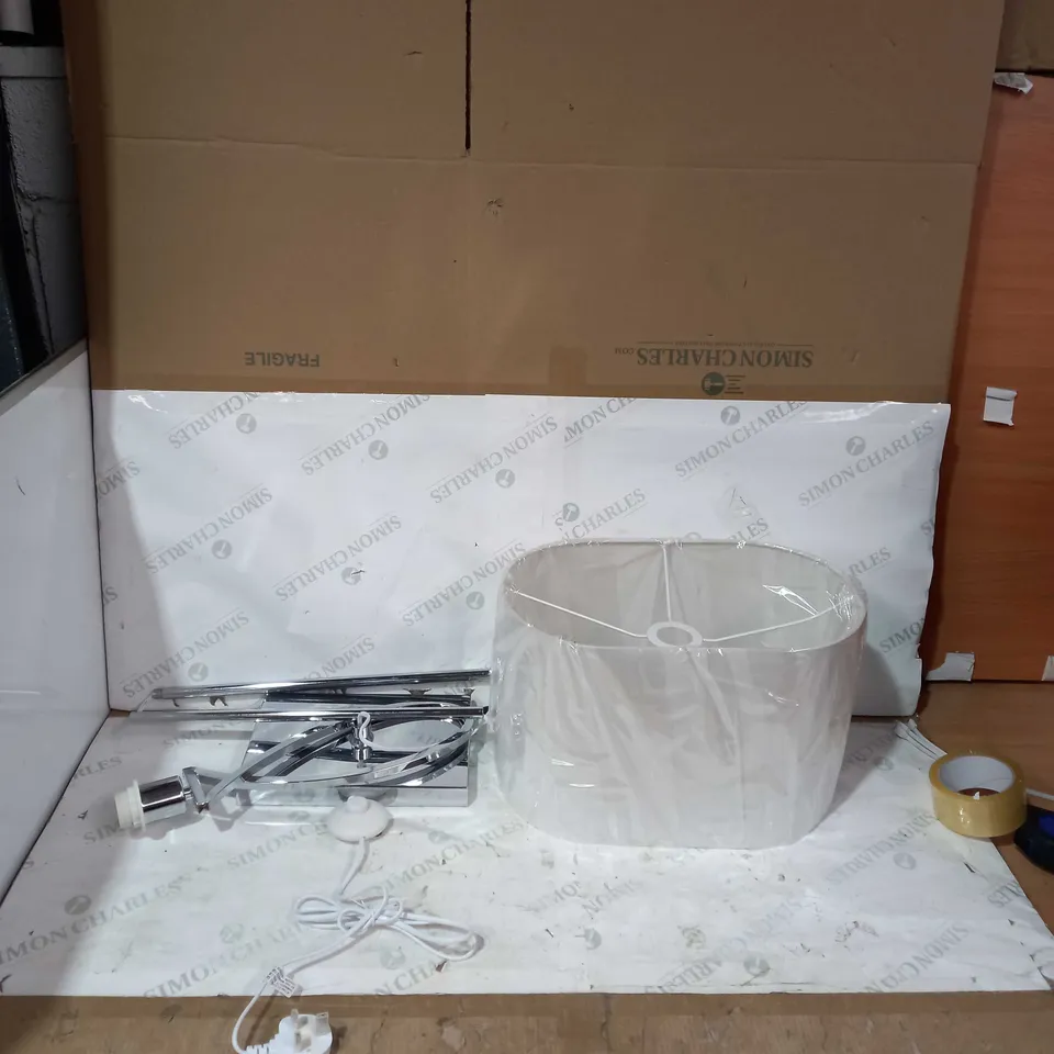 BOXED TOM FLOOR LAMP - GREY/CHROME