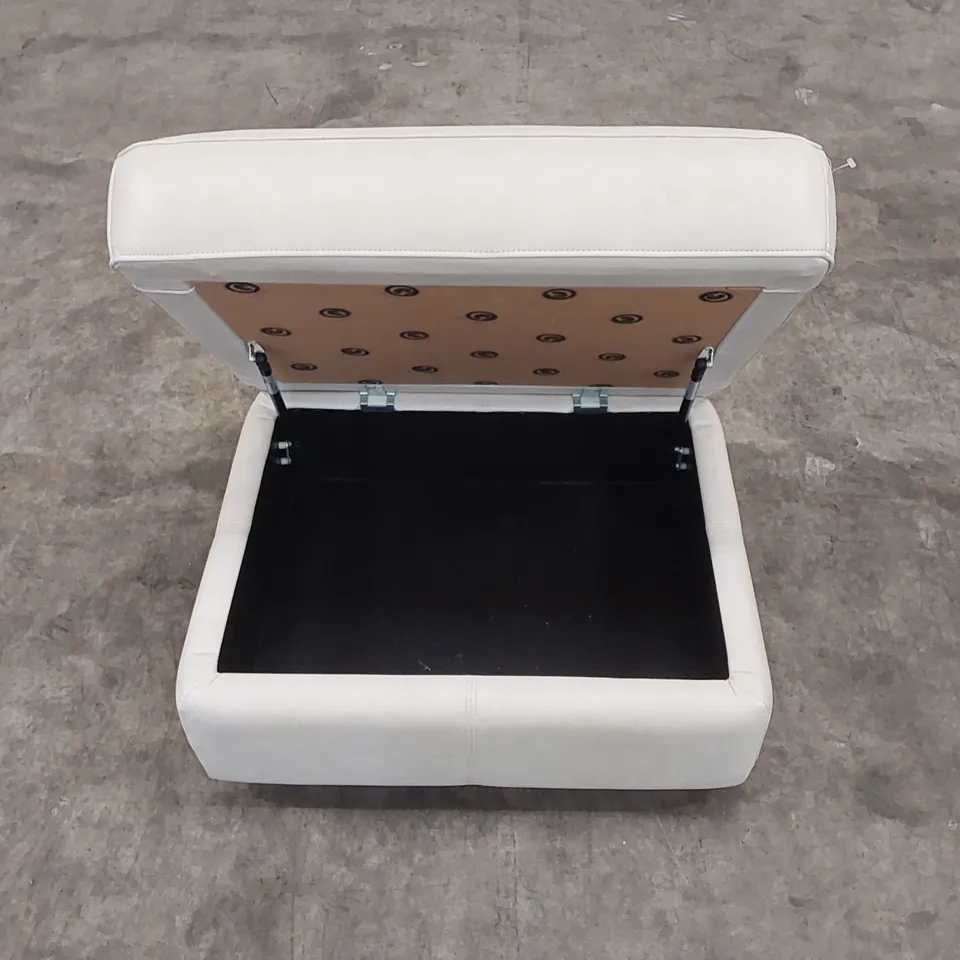 DESIGNER LEATHER OTTOMAN STORAGE FOOTSTOOL