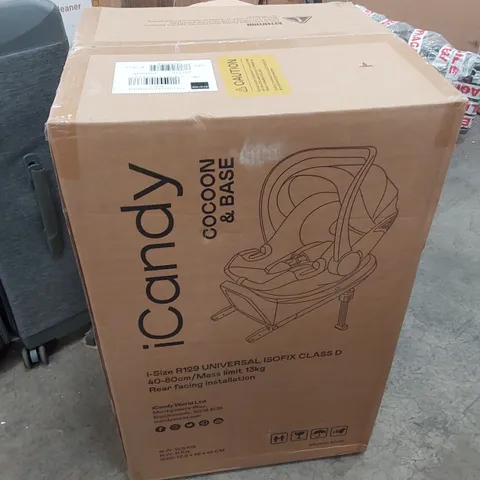 BOXED ICANDY COCOON CAR SEAT & BASE - BLACK