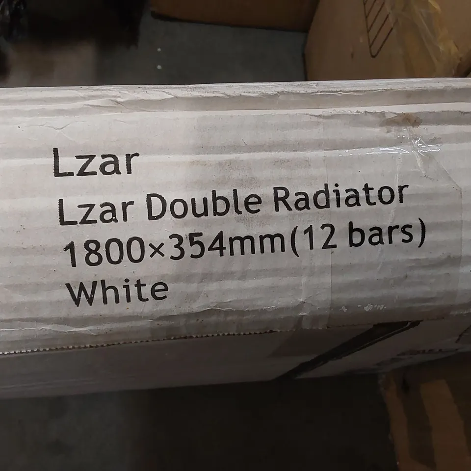 BOXED LZAR DOUBLE RADIATOR 12-BARS 1800 X 354mm - WHITE