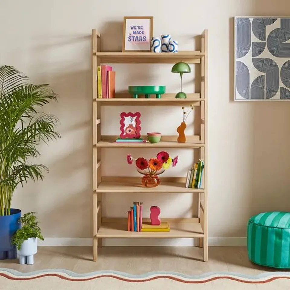 BOXED ELEMENTS HOLMES BOOKCASE, OAK (1 BOX)