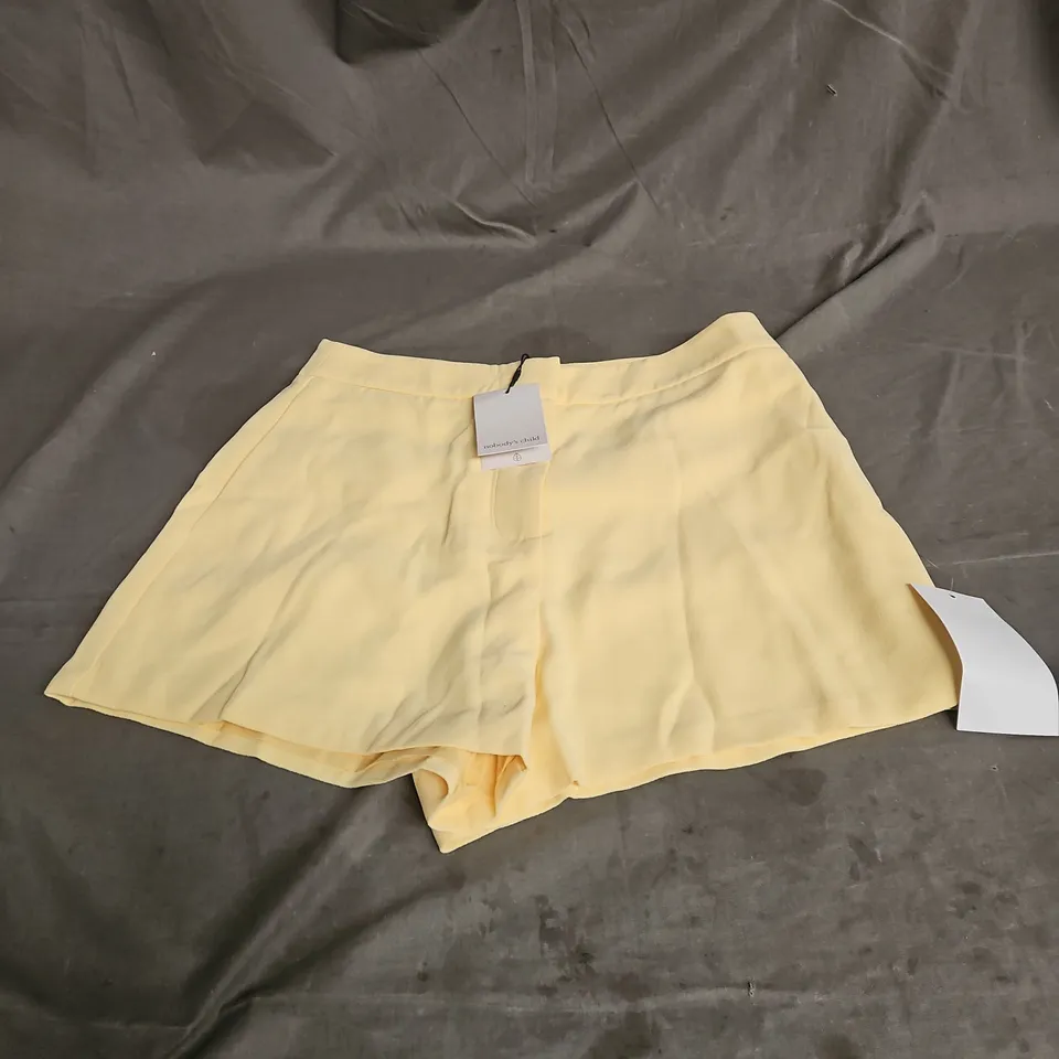 NOBODY'S CHILD CREPE HARPER SHORTS IN YELLOW SIZE 10