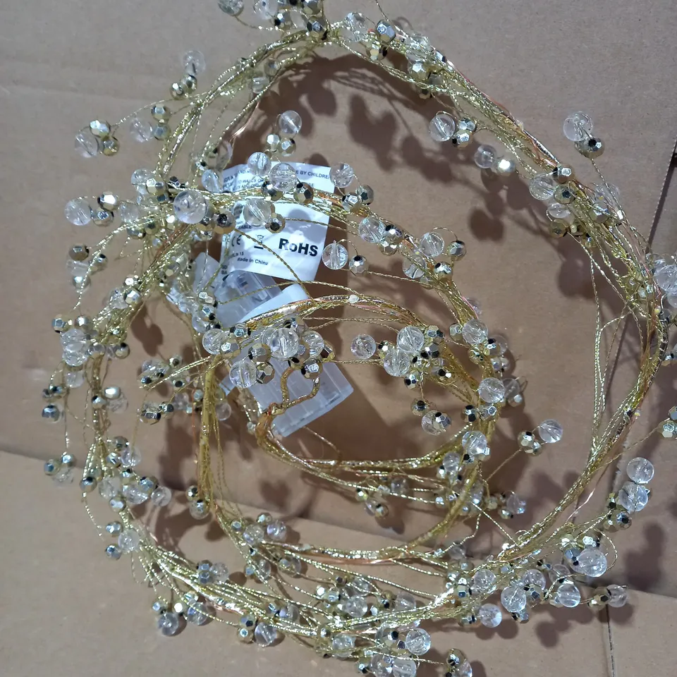PRE-LIT BATTERY OPERATED BEADED GARLAND RRP £13