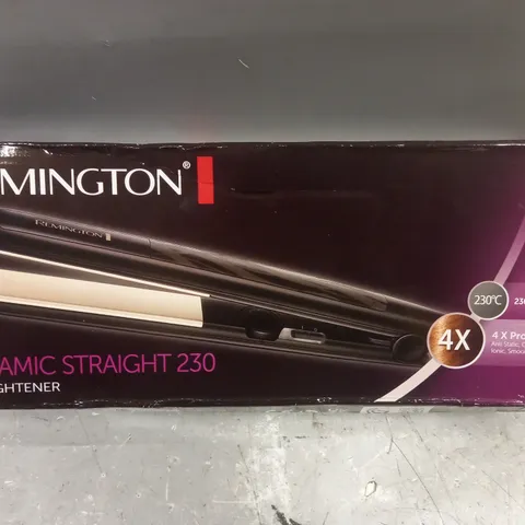 BOXED REMINGTON CERAMIC STRAIGHT 230 STRAIGHTENER 