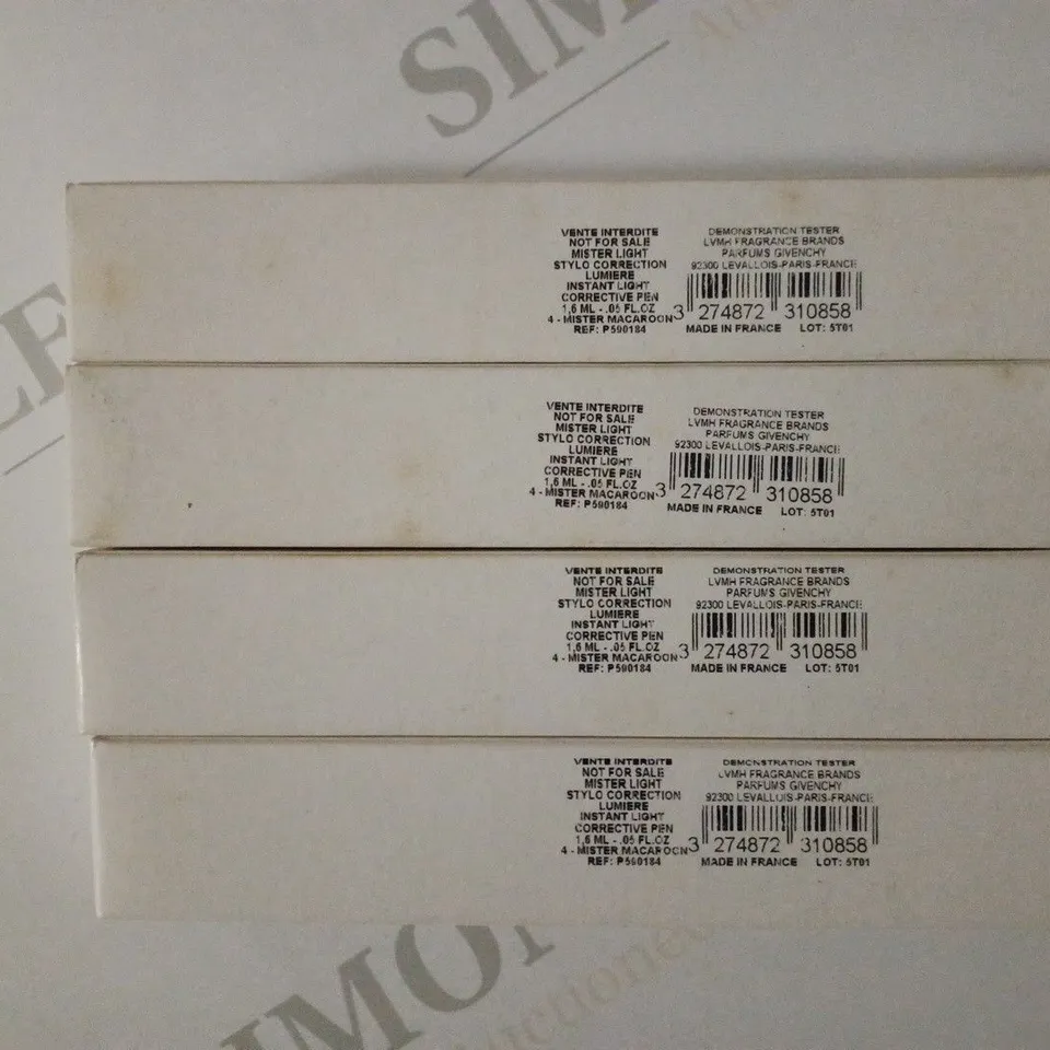 LOT OF 4 GIVENCHY MISTER LIGHT CORRECTIVE PEN 1.6ML, 06 MISTER CINNAMON 