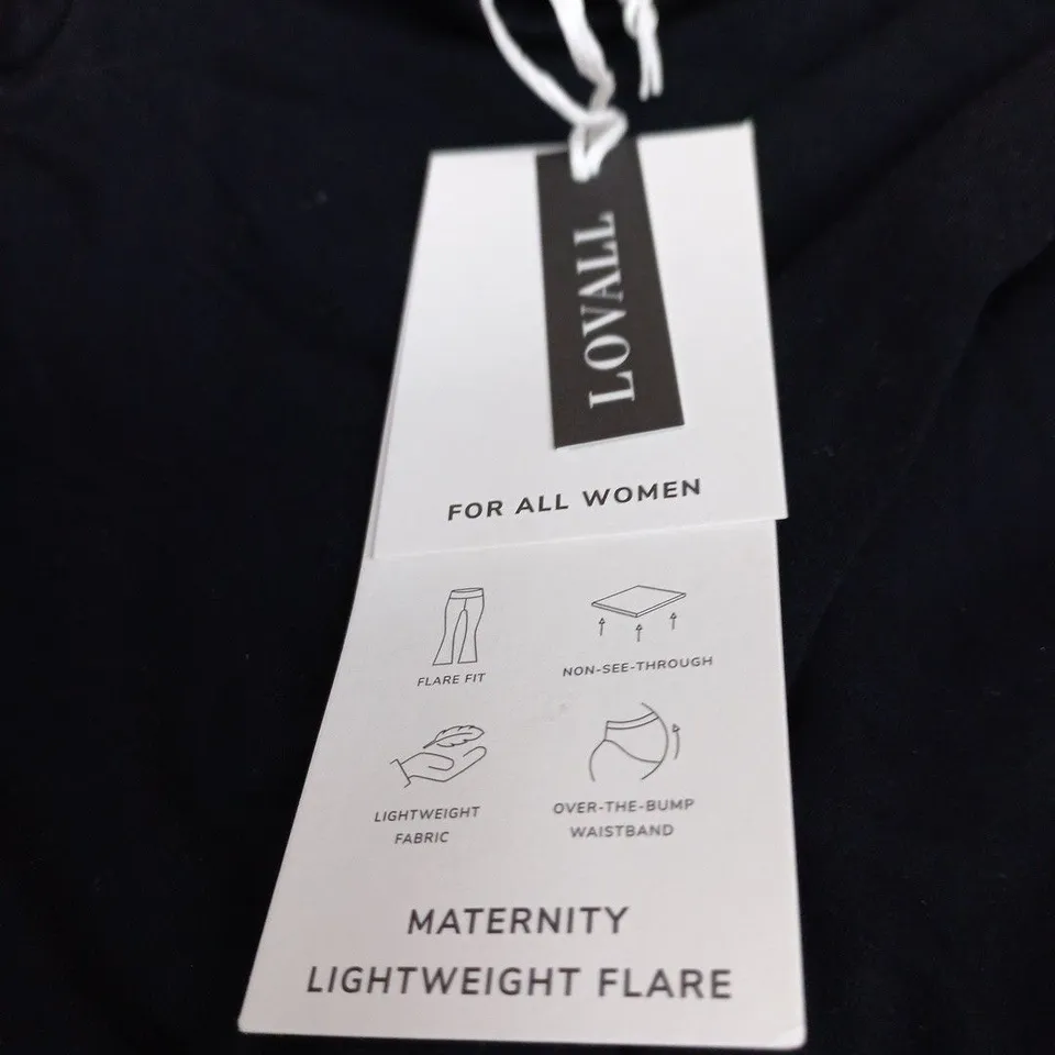 LOVALL MATERNITY LIGHTWEIGHT FLARE PANTS – BLACK, UK 12 (M)