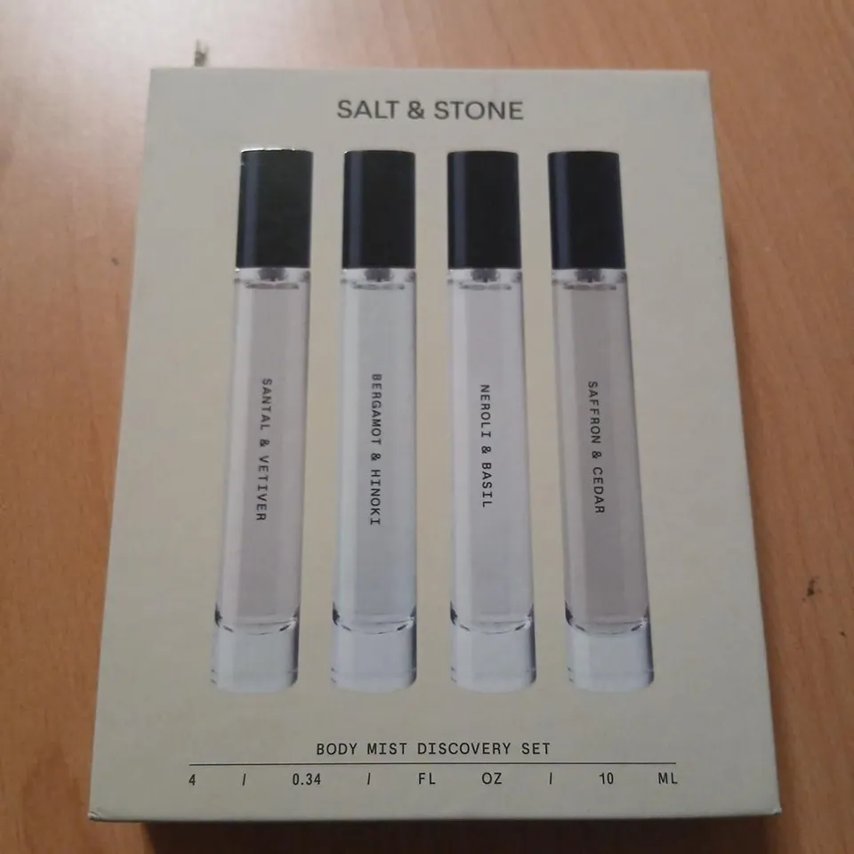 BOXED SALT AND STONE BODY MIST DISCOVERY SET