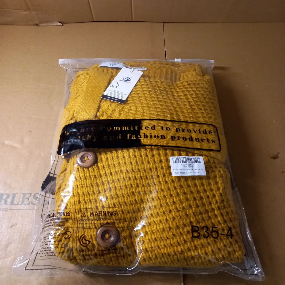 NILIMOPH WOMANS CARDIGAN - YELLOW SIZE S