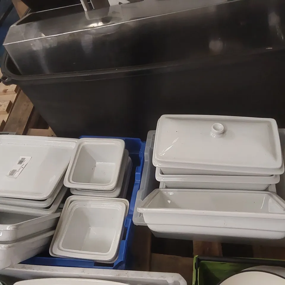 PALLET CONTAINING A LARGE QUANTITY OF ASSORTED CATERING ITEMS ECT