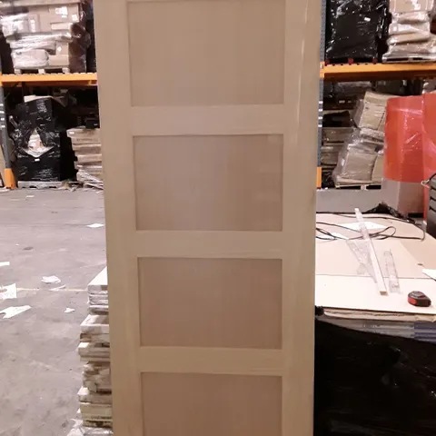 CONTEMPORARY 4 PANEL SILENT BEAD FLAT PANEL WHITE OAK INTERNAL DOOR 78"×30" 35MM