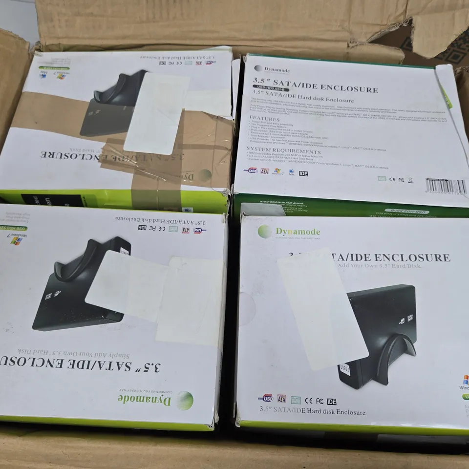 APPROXIMATELY 18 BOXED 3.5" SATA/IDE ENCLOSURES