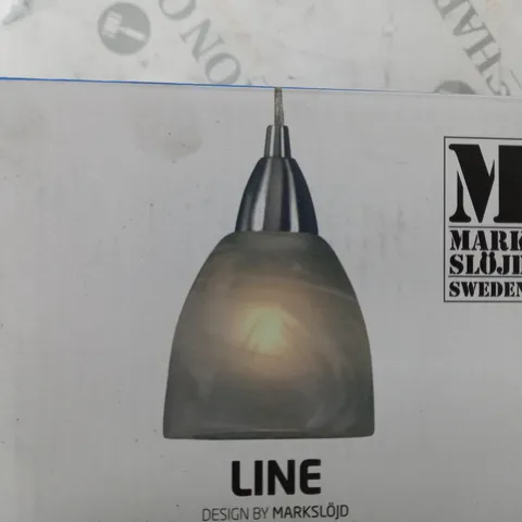 BOXED MARKSLOJD LINE 1 LIGHT MINI PENDANT GLASS SHADE
