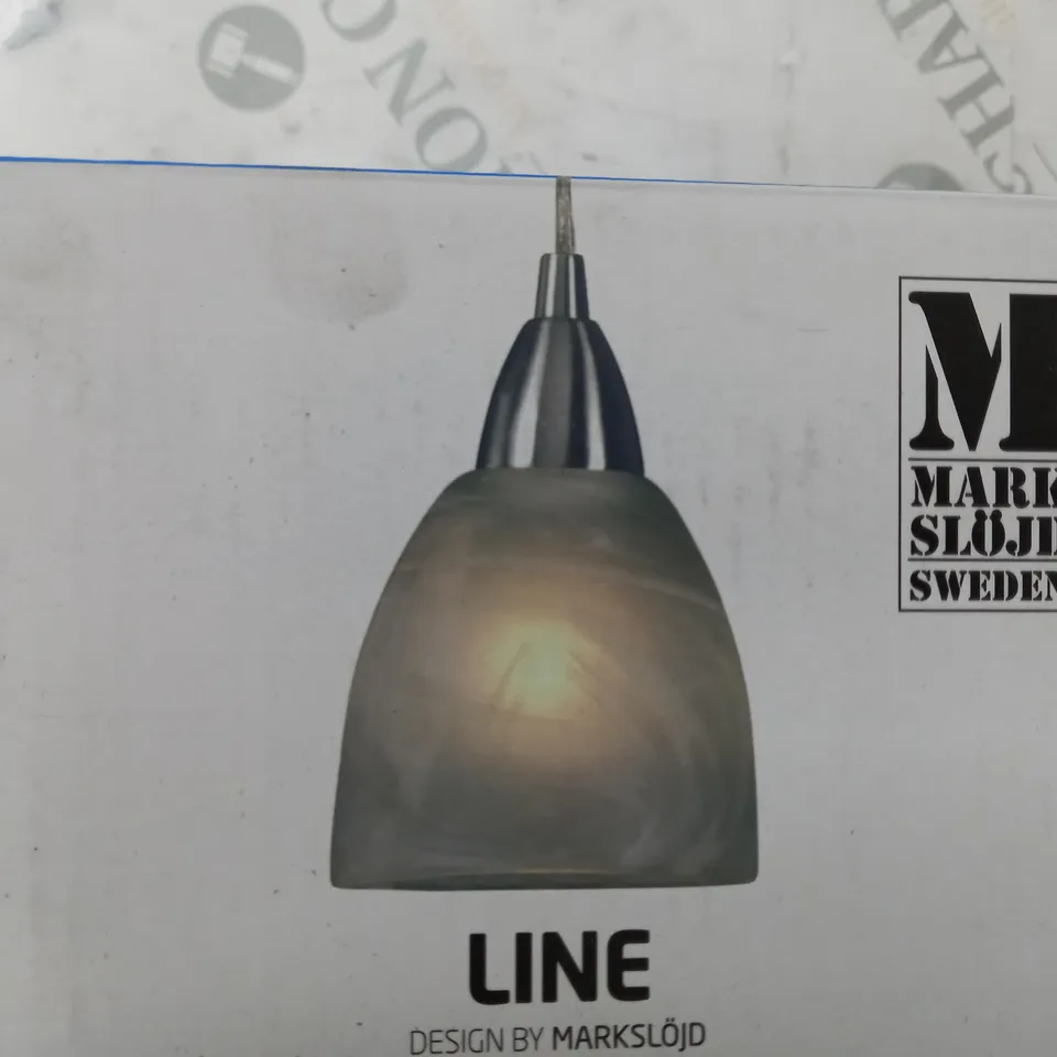 BOXED MARKSLOJD LINE 1 LIGHT MINI PENDANT GLASS SHADE