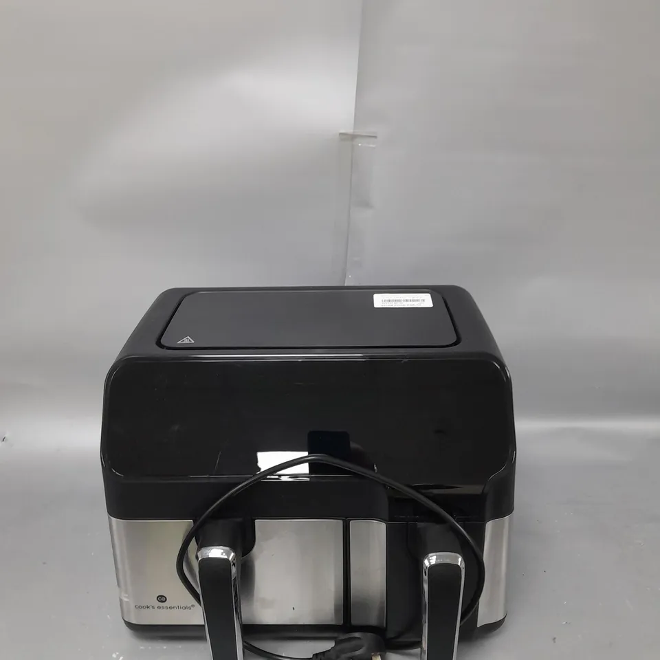BOXED COOK'S ESSENTIALS 7.7L DUAL AIR FRYER IN BLACK