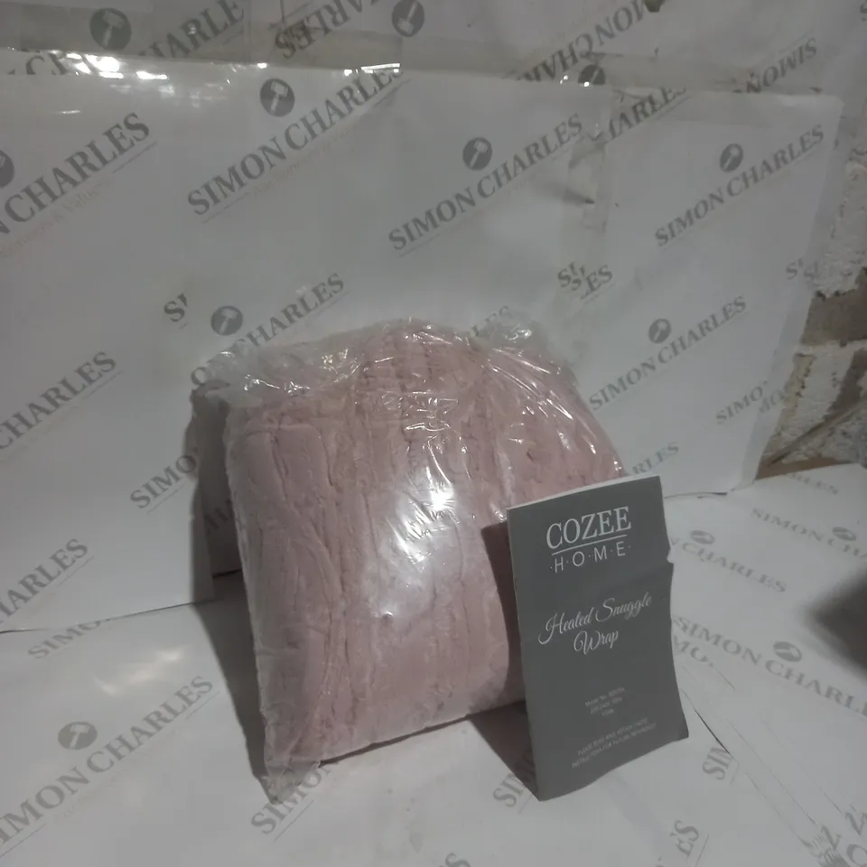 COZEE HOME FAUX FUR HEATED THROW PINK