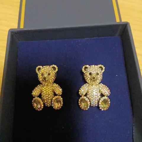 BUTLER & WILSON TEDDY BEAR EARRINGS 