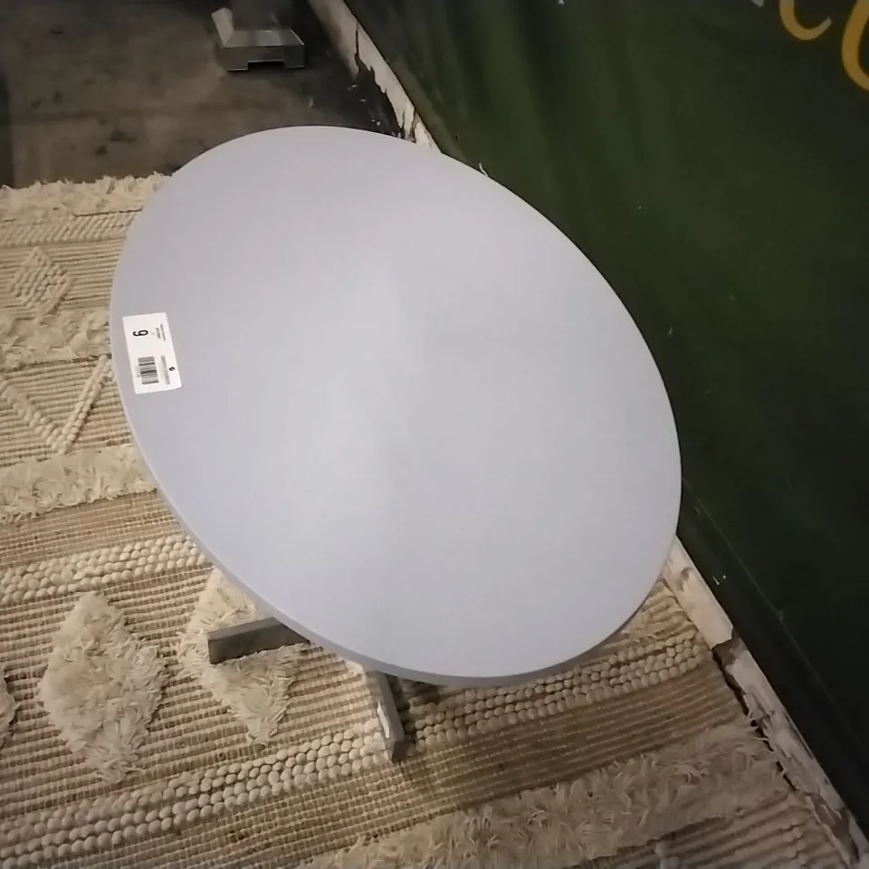 DESIGNER JESSE TOBIA LIGHT GREY OVAL TABLE  RRP £372