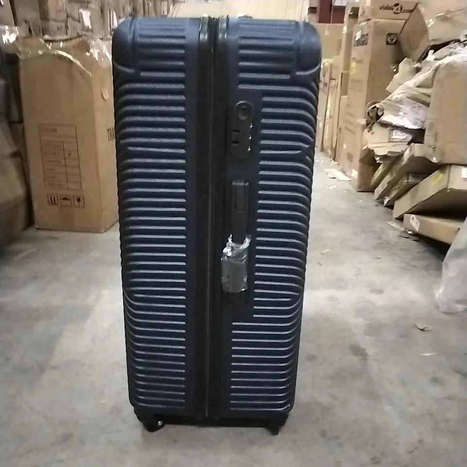 BOXED NEO NAVY BLUE HARD SHELL LUGGAGE SUITCASE