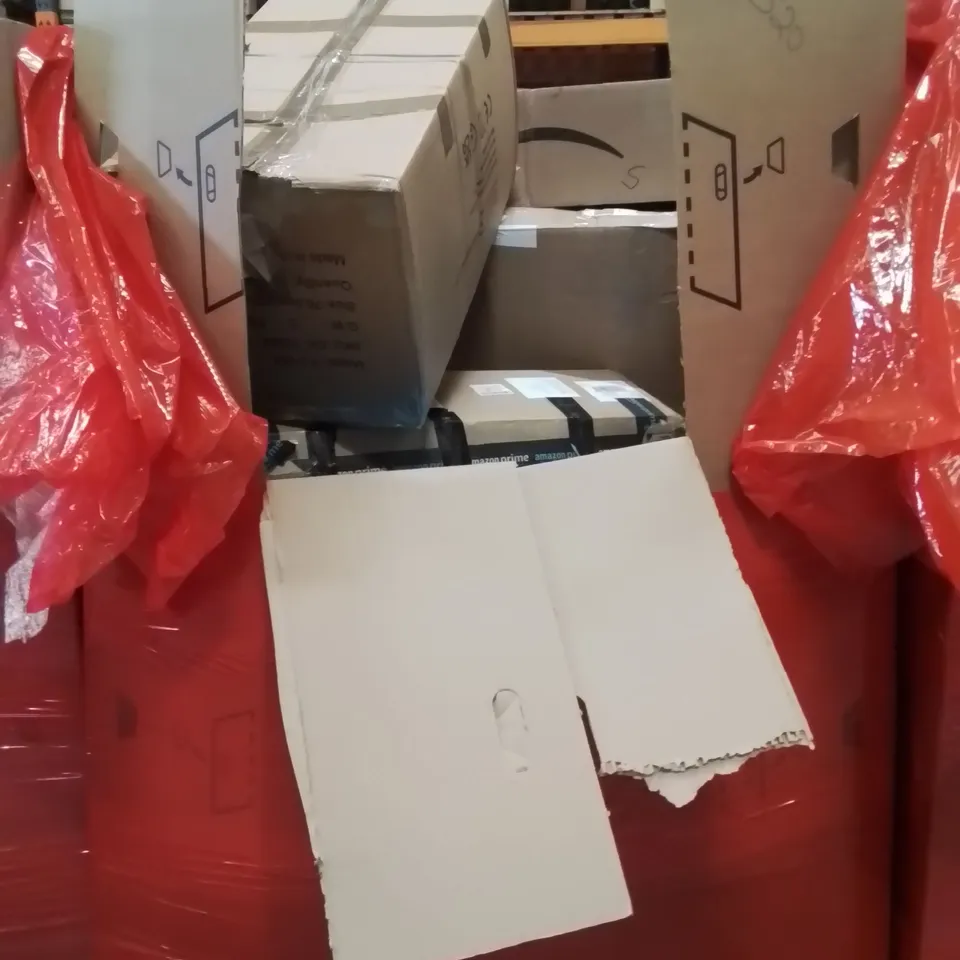 PALLET CONTAINING VARIOUS ASSORTED ITEMS TO INCLUDE:ELECTRIC FRYER, AUDIO TURNTABLE, MOBI ARCHER, FLOATING SHELF AND OTHER ASSORTED ITEMS...