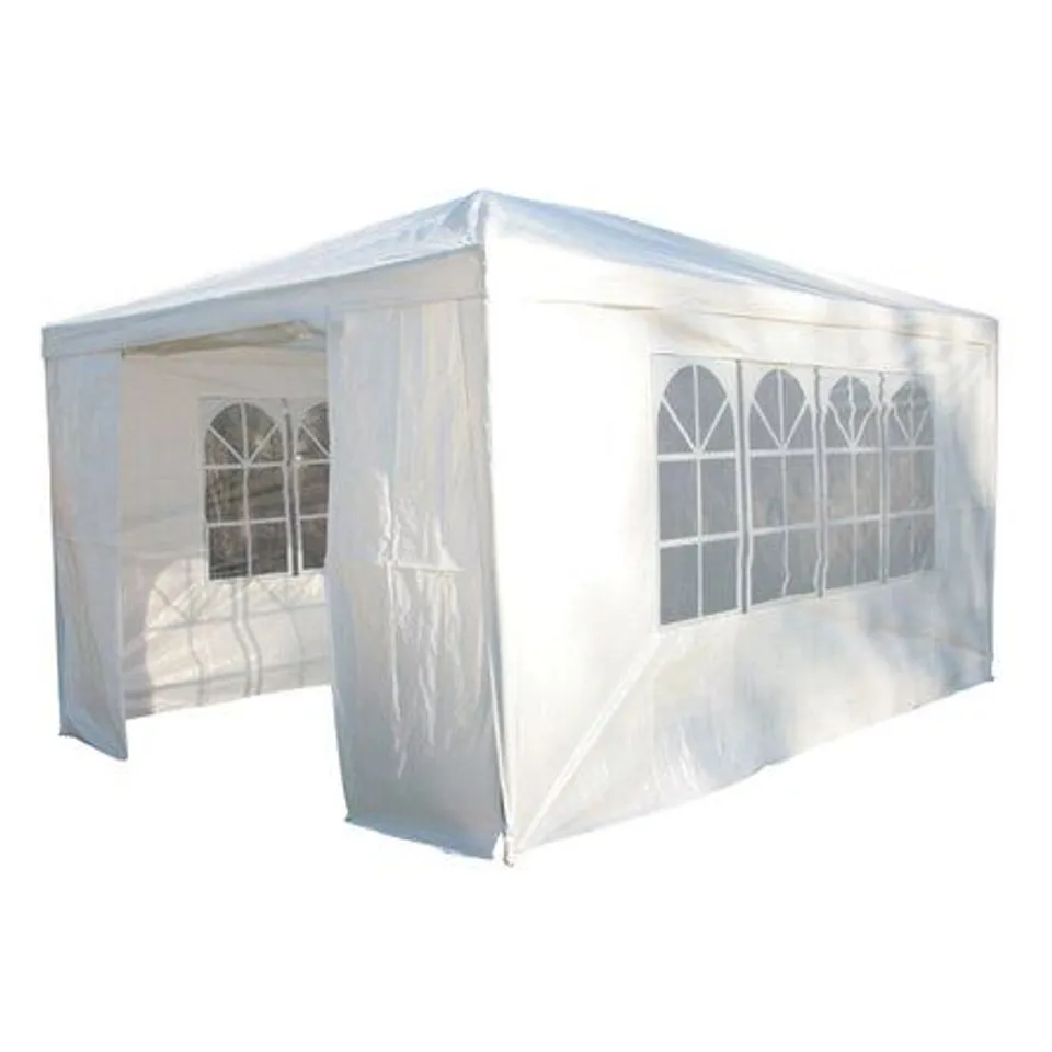 BOXED 4 × 3M STEEL PARTY TENT - WHITE