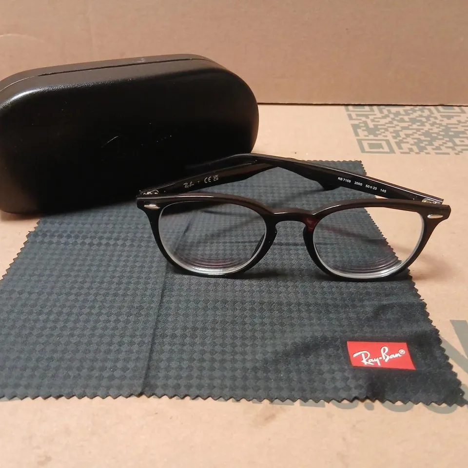 RAY-BAN RB7150 EYEGLASSES, BLACK, SIZE 50-20, 145MM TEMPLES