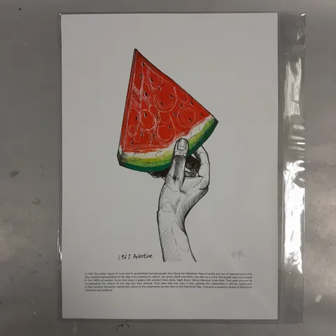 PALESTINE WATERMELON SIGNED ART BY MAFF PRINT