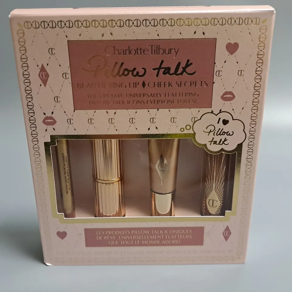 LOT OF 3 ASSORTED BOXED CHARLOTTE TILBURY PILLOW TALK BEAUTY ITEMS 