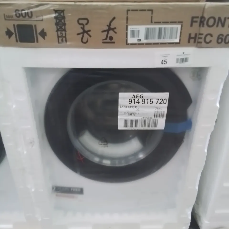 AEG LFR61944B 6000 SERIES WASHING MACHINE, 9KG, 1400 SPIN, WHITE, A RATED