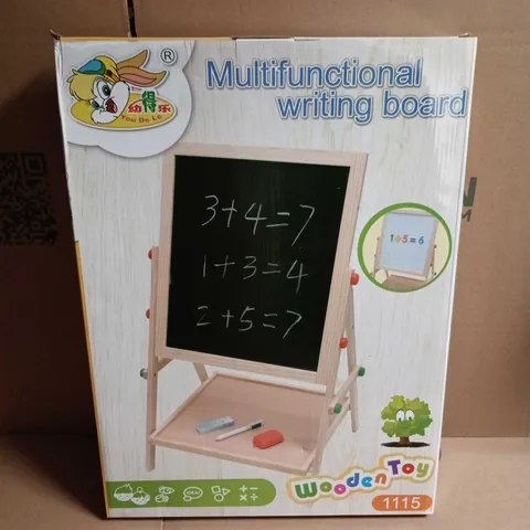 WOODEN CHILDREN'S MULTIFUNCTIONAL WRITING BOARD ON EASEL